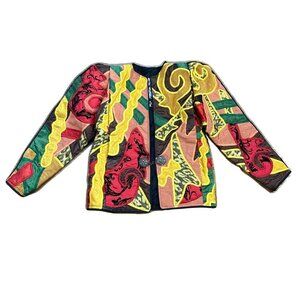Vintage 1980s Judith Roberto patchwork Jacket